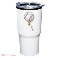 Funny Baseball Hot Air Balloon Baseball Catcher Tumbler thumb 0