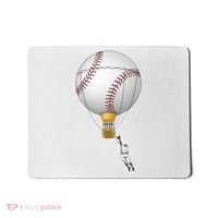 Funny Baseball Hot Air Balloon Baseball Catcher Mousepad thumb 0