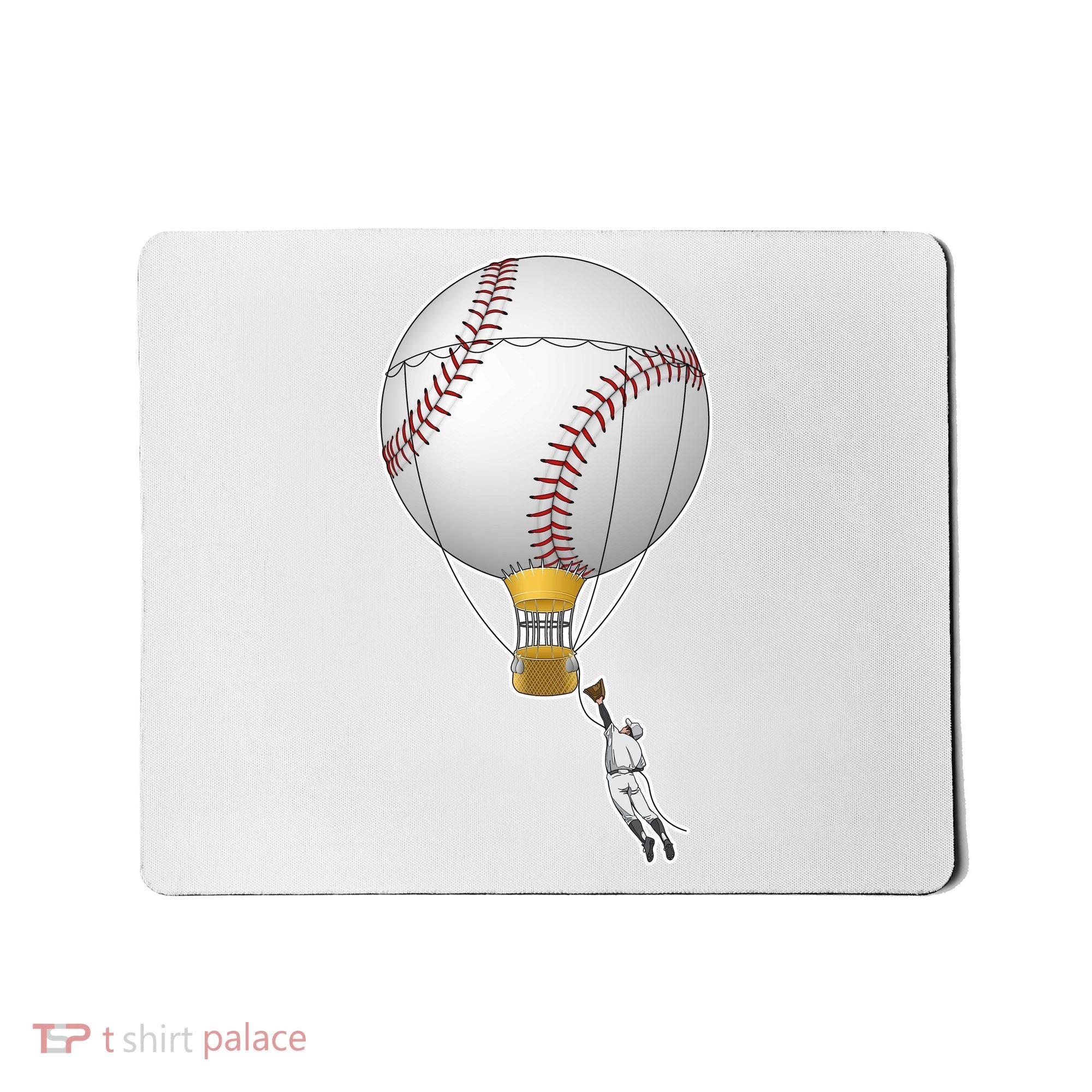 Funny Baseball Hot Air Balloon Baseball Catcher Mousepad