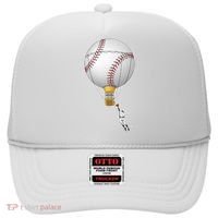 Funny Baseball Hot Air Balloon Baseball Catcher Hat thumb 0