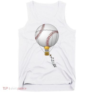 Funny Baseball Hot Air Balloon Baseball Catcher Tank Top
