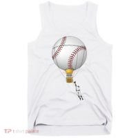 Funny Baseball Hot Air Balloon Baseball Catcher Tank Top thumb 0
