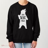 Free Bear Hugs From A Huge White Bear. Funny Bear Hug Women's Sweatshirt thumb 0