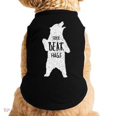 Free Bear Hugs From A Huge White Bear. Funny Bear Hug Doggie Tank