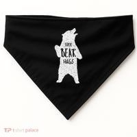 Free Bear Hugs From A Huge White Bear. Funny Bear Hug USA-Made Doggie Bandana thumb 0