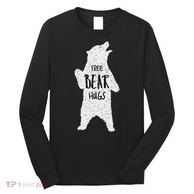 Free Bear Hugs From A Huge White Bear. Funny Bear Hug Long Sleeve Shirt