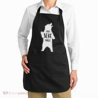 Free Bear Hugs From A Huge White Bear. Funny Bear Hug Apron thumb 2