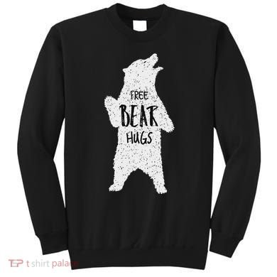 Free Bear Hugs From A Huge White Bear. Funny Bear Hug Sweatshirt