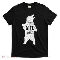 Free Bear Hugs From A Huge White Bear. Funny Bear Hug T-Shirt thumb 0