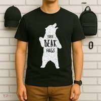 Free Bear Hugs From A Huge White Bear. Funny Bear Hug T-Shirt thumb 6