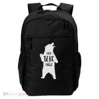 Free Bear Hugs From A Huge White Bear. Funny Bear Hug Backpack thumb 0