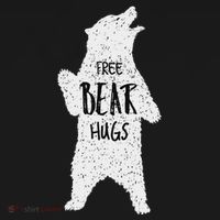 Free Bear Hugs From A Huge White Bear. Funny Bear Hug Ornament thumb 1