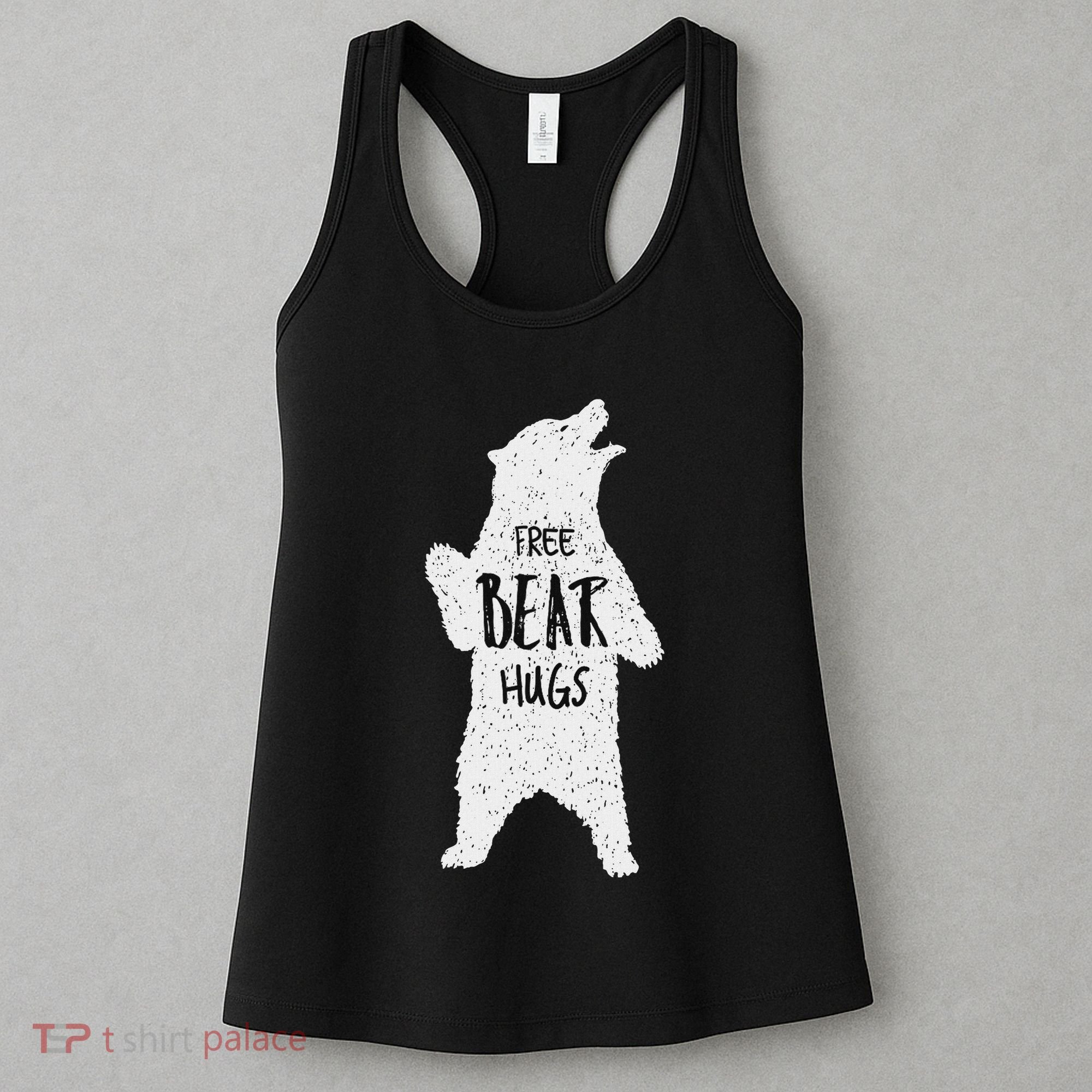 Free Bear Hugs From A Huge White Bear. Funny Bear Hug Women's Tank Top