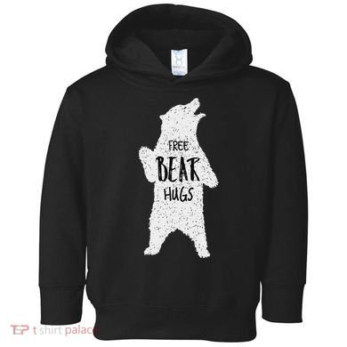 Free Bear Hugs From A Huge White Bear. Funny Bear Hug Toddler Hoodie