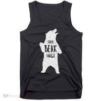Free Bear Hugs From A Huge White Bear. Funny Bear Hug Tank Top thumb 0