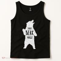 Free Bear Hugs From A Huge White Bear. Funny Bear Hug Tank Top thumb 2