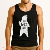 Free Bear Hugs From A Huge White Bear. Funny Bear Hug Tank Top thumb 3