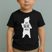 Free Bear Hugs From A Huge White Bear. Funny Bear Hug Toddler T-Shirt thumb 2