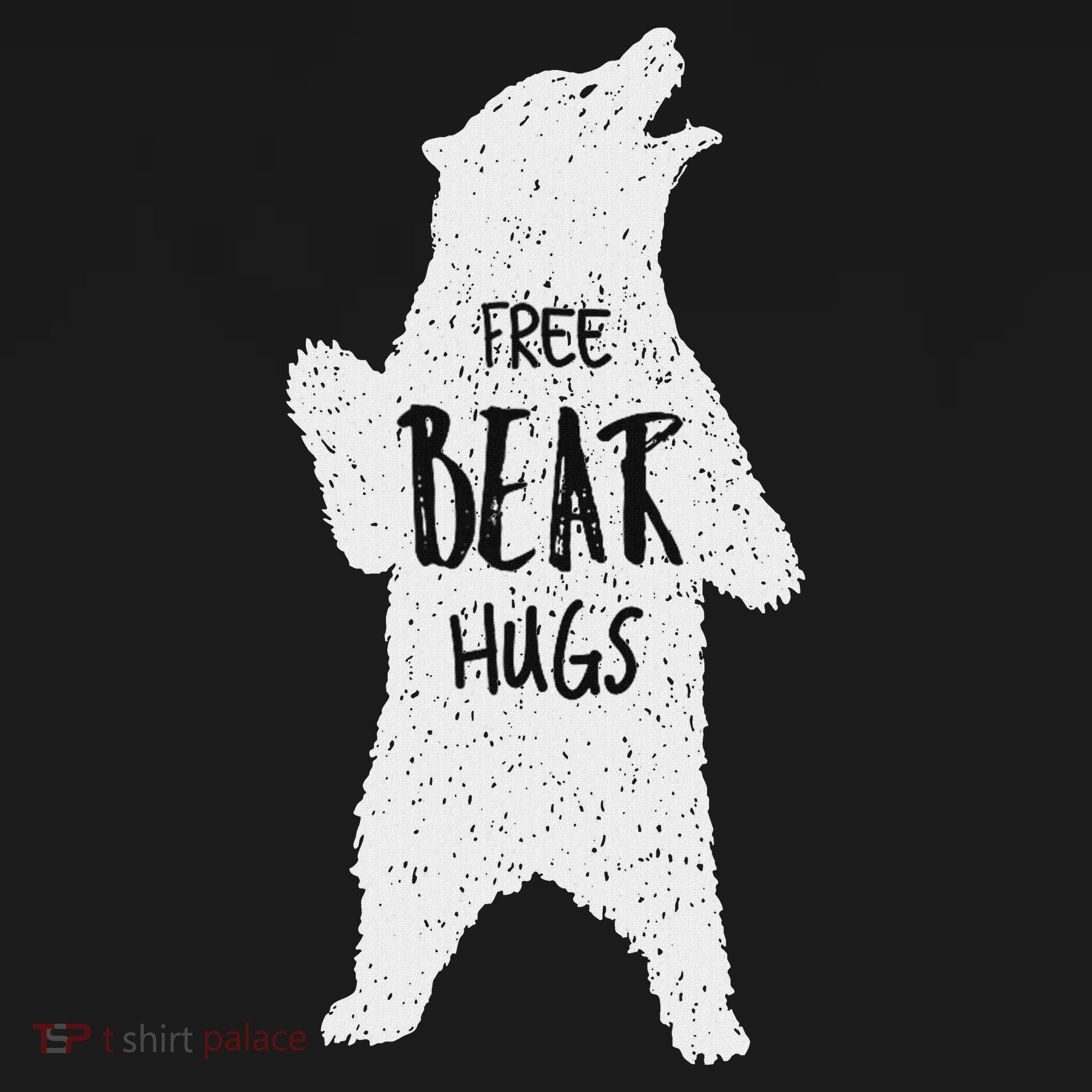 Free Bear Hugs From A Huge White Bear. Funny Bear Hug Toddler T-Shirt