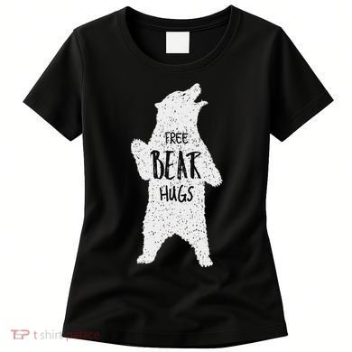 Free Bear Hugs From A Huge White Bear. Funny Bear Hug Women's T-Shirt