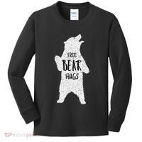 Free Bear Hugs From A Huge White Bear. Funny Bear Hug Kids Long Sleeve Shirt thumb 0