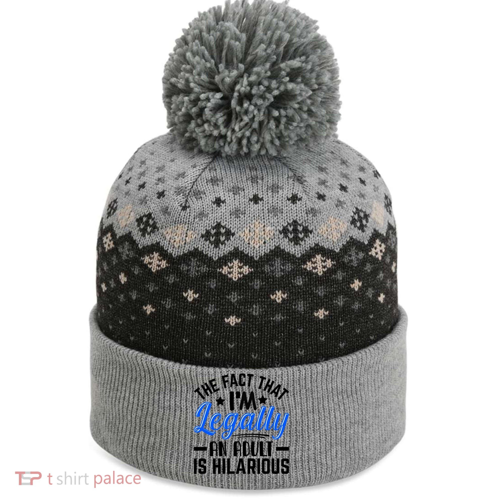 Funny Birthday Humor Bday Celebration Gift For 18th, 30th, 40th The Baniff Cuffed Pom Beanie