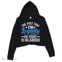Funny Birthday Humor Bday Celebration Gift For 18th, 30th, 40th Crop Fleece Hoodie thumb 0