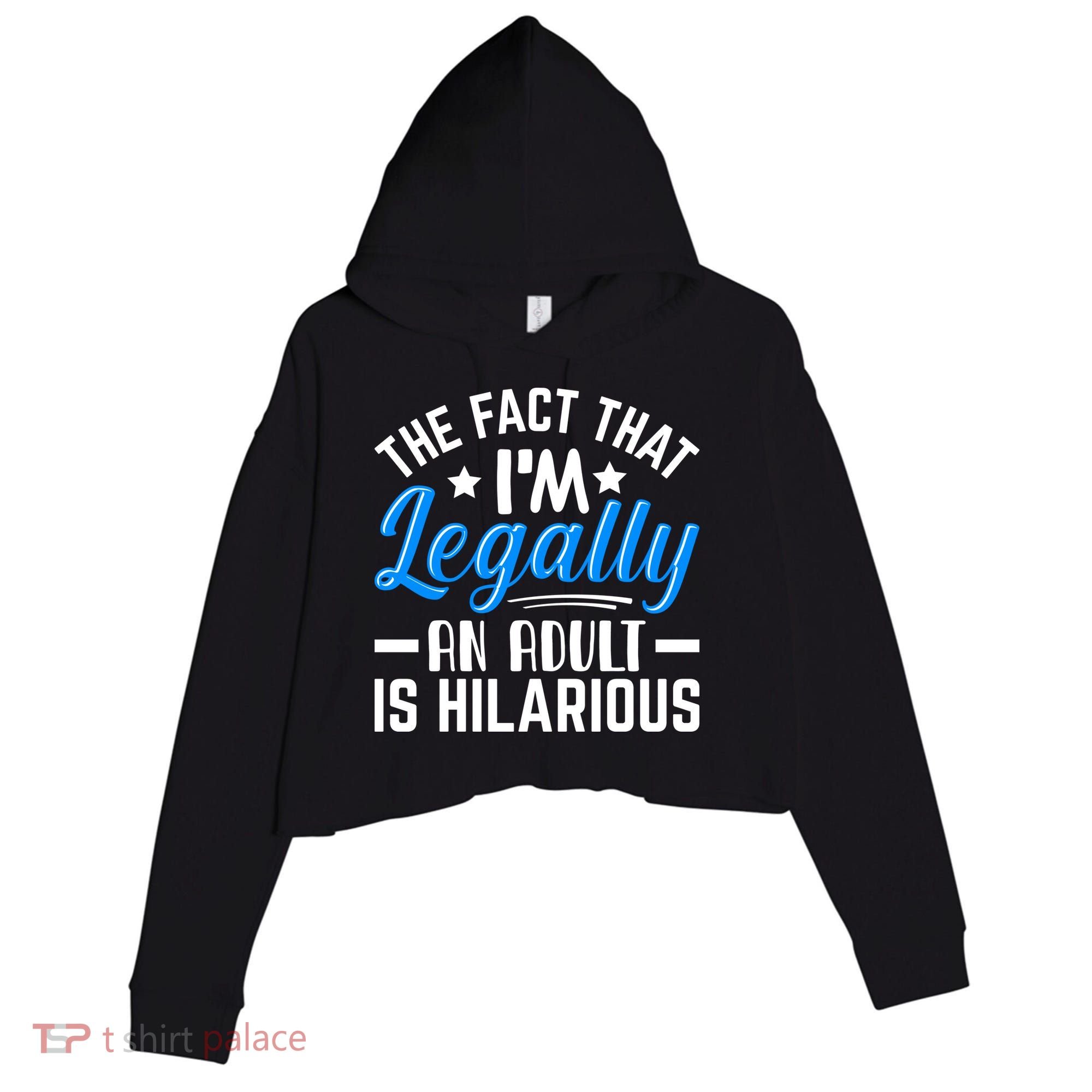 Funny Birthday Humor Bday Celebration Gift For 18th, 30th, 40th Crop Fleece Hoodie