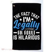 Funny Birthday Humor Bday Celebration Gift For 18th, 30th, 40th Golf Towel thumb 0