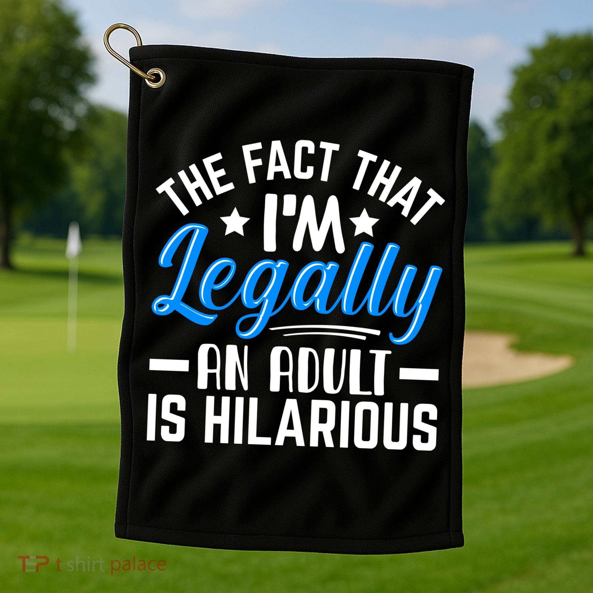 Funny Birthday Humor Bday Celebration Gift For 18th, 30th, 40th Golf Towel