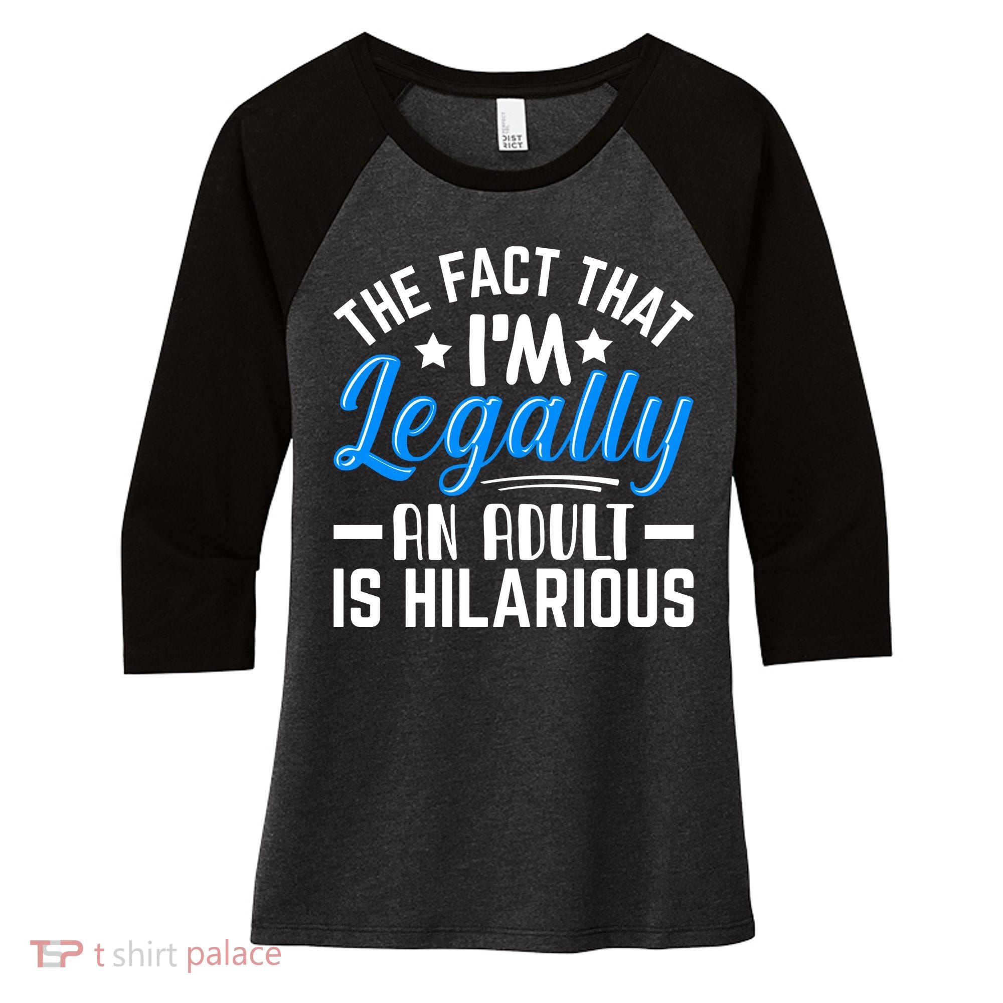 Funny Birthday Humor Bday Celebration Gift For 18th, 30th, 40th Women's Tri-Blend 3/4-Sleeve Raglan Shirt
