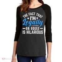 Funny Birthday Humor Bday Celebration Gift For 18th, 30th, 40th Women's Tri-Blend 3/4-Sleeve Raglan Shirt thumb 2