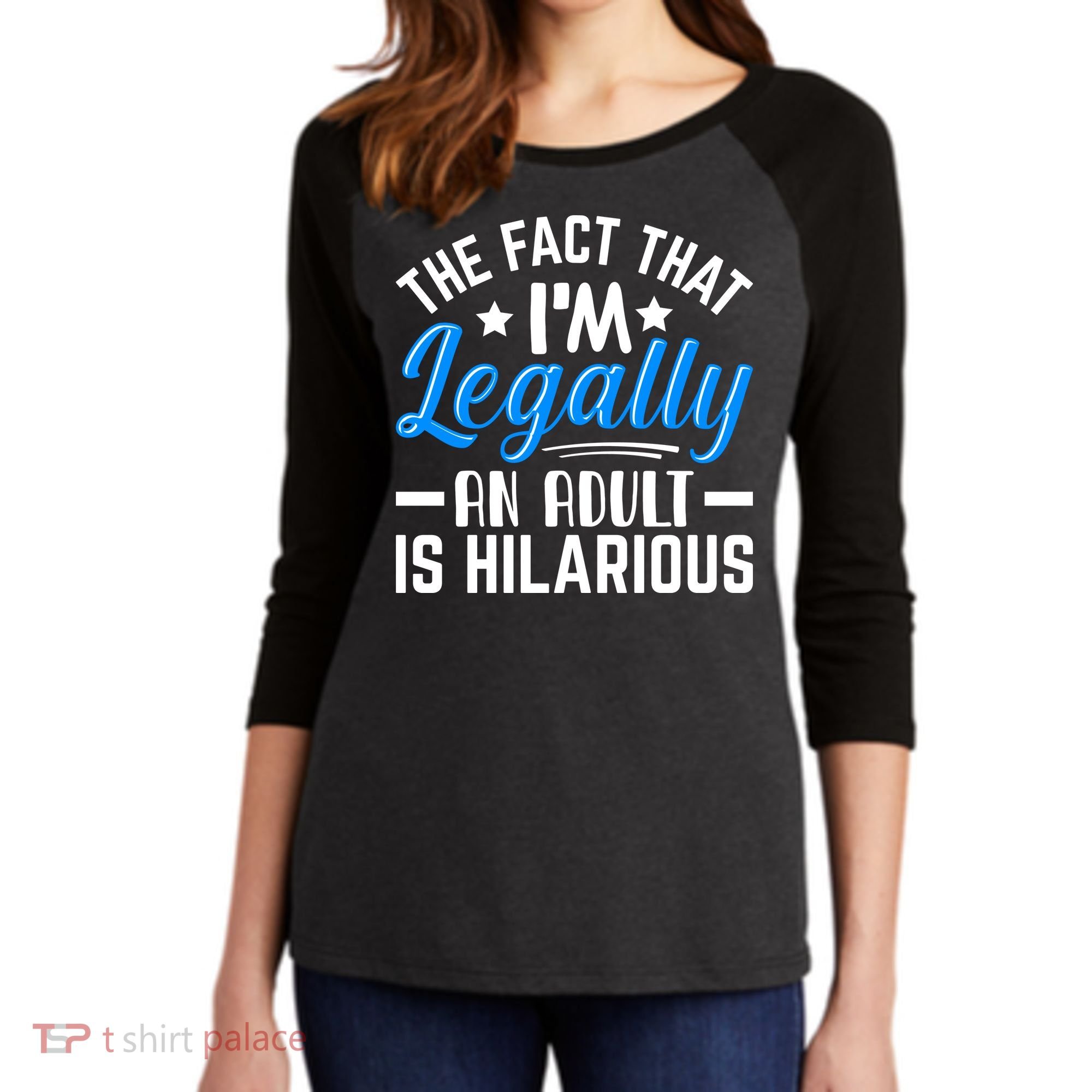 Funny Birthday Humor Bday Celebration Gift For 18th, 30th, 40th Women's Tri-Blend 3/4-Sleeve Raglan Shirt