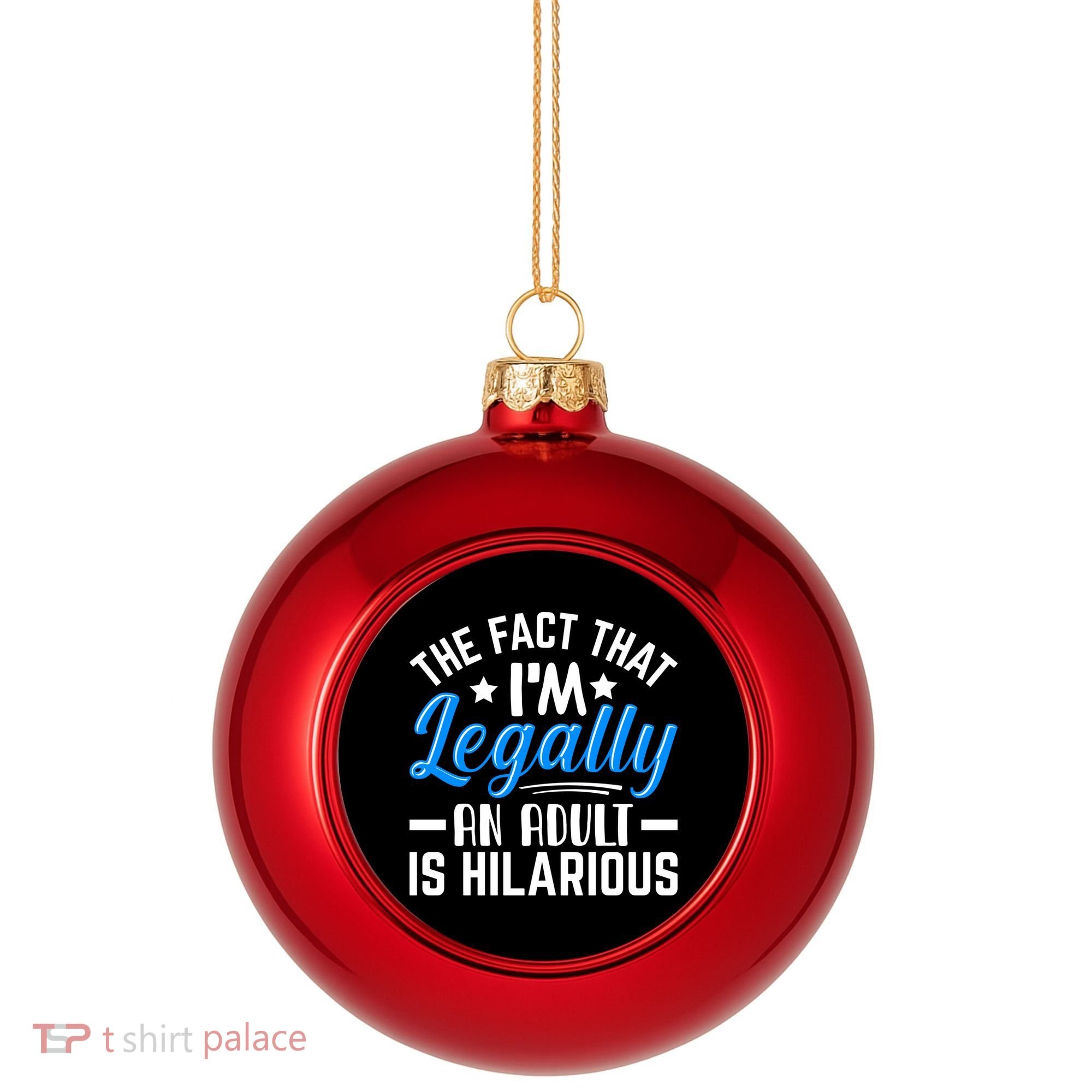 Funny Birthday Humor Bday Celebration Gift For 18th, 30th, 40th Plastic Christmas Ball Ornament