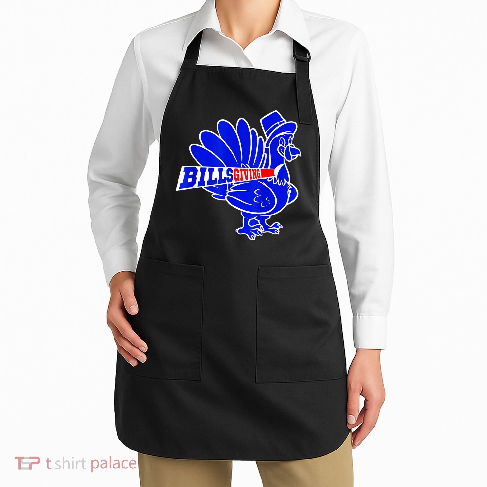 Funny BillsGiving Happy Thanksgiving Football Apron
