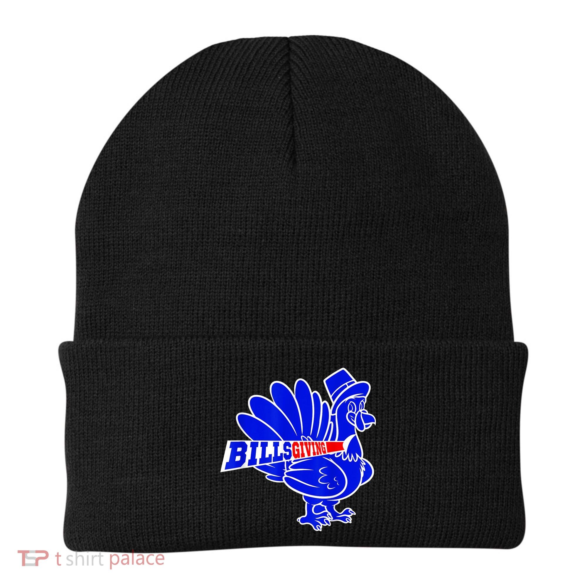 Funny BillsGiving Happy Thanksgiving Football Beanie