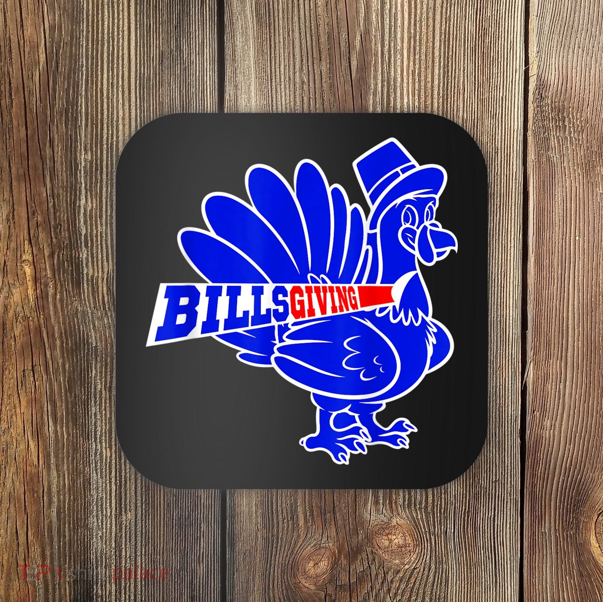 Funny BillsGiving Happy Thanksgiving Football Coaster