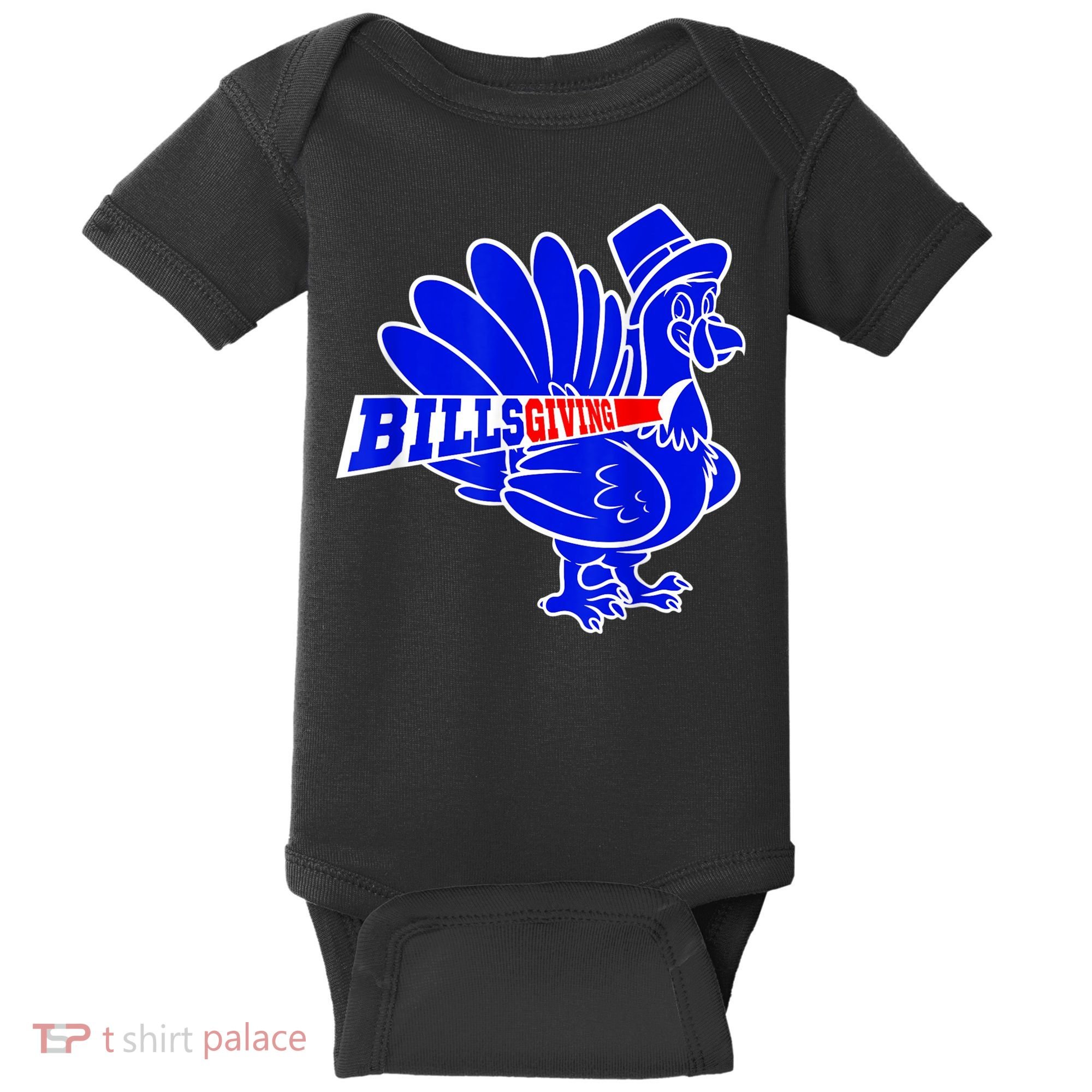 Funny BillsGiving Happy Thanksgiving Football Baby Bodysuit