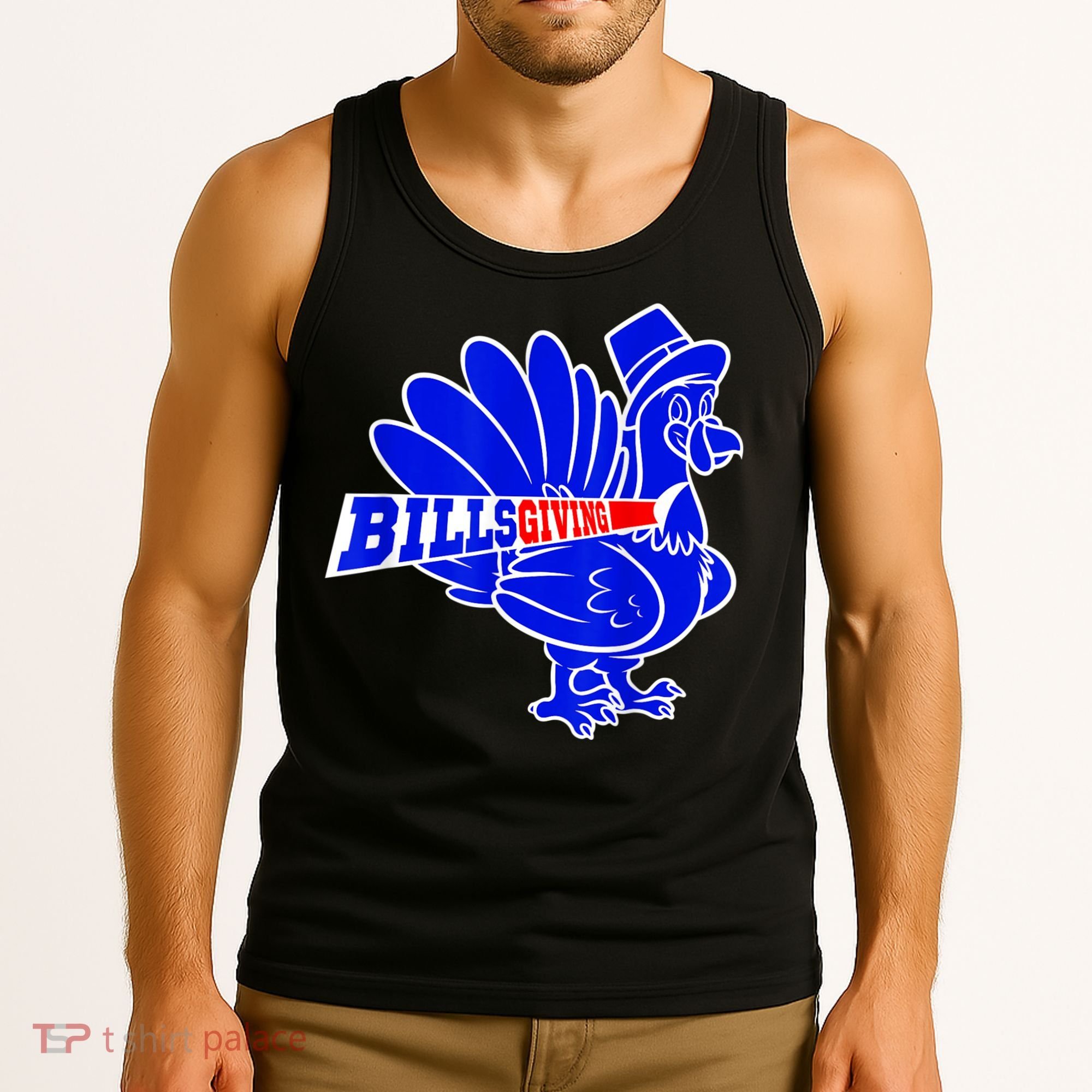 Funny BillsGiving Happy Thanksgiving Football Tank Top