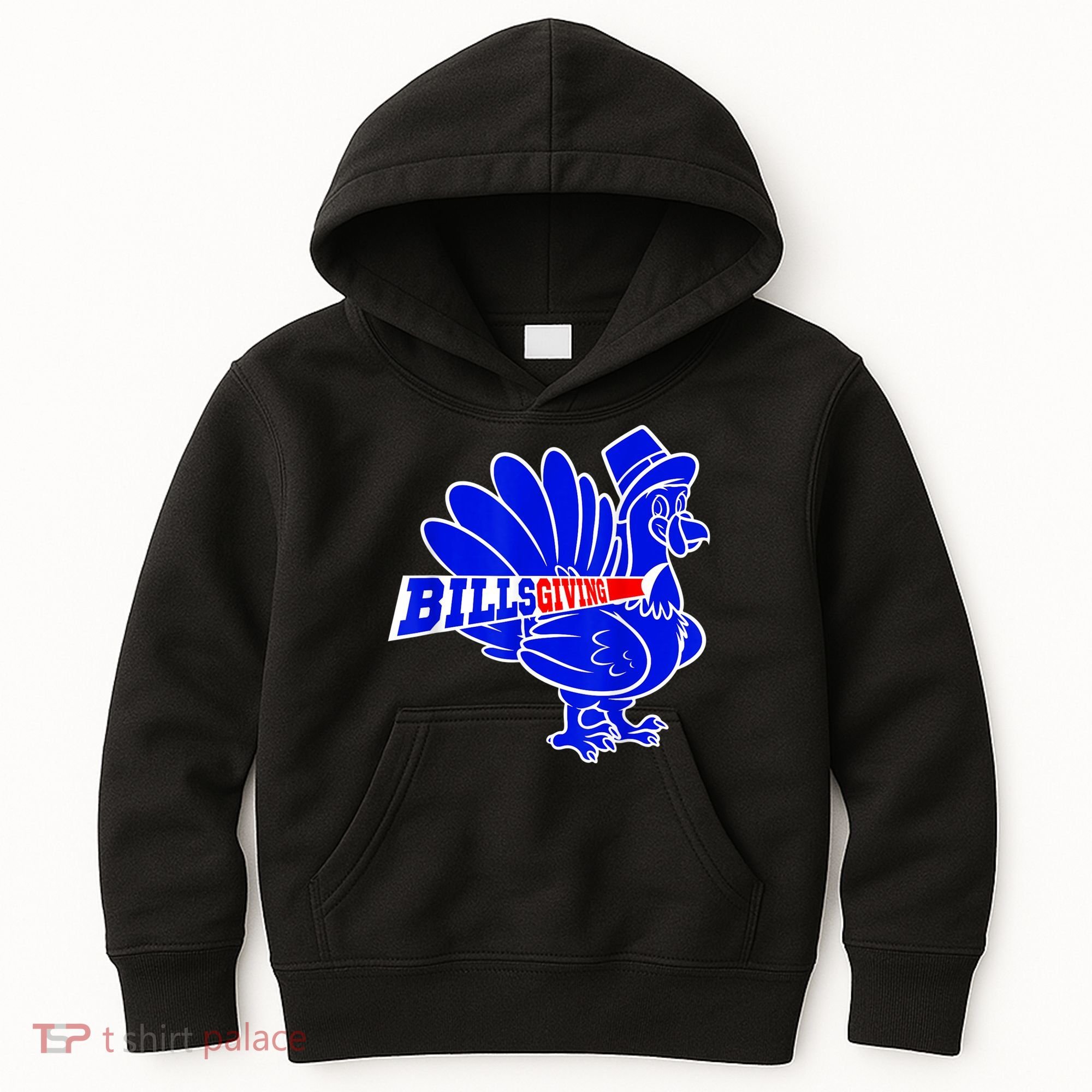Funny BillsGiving Happy Thanksgiving Football Kids Hoodie