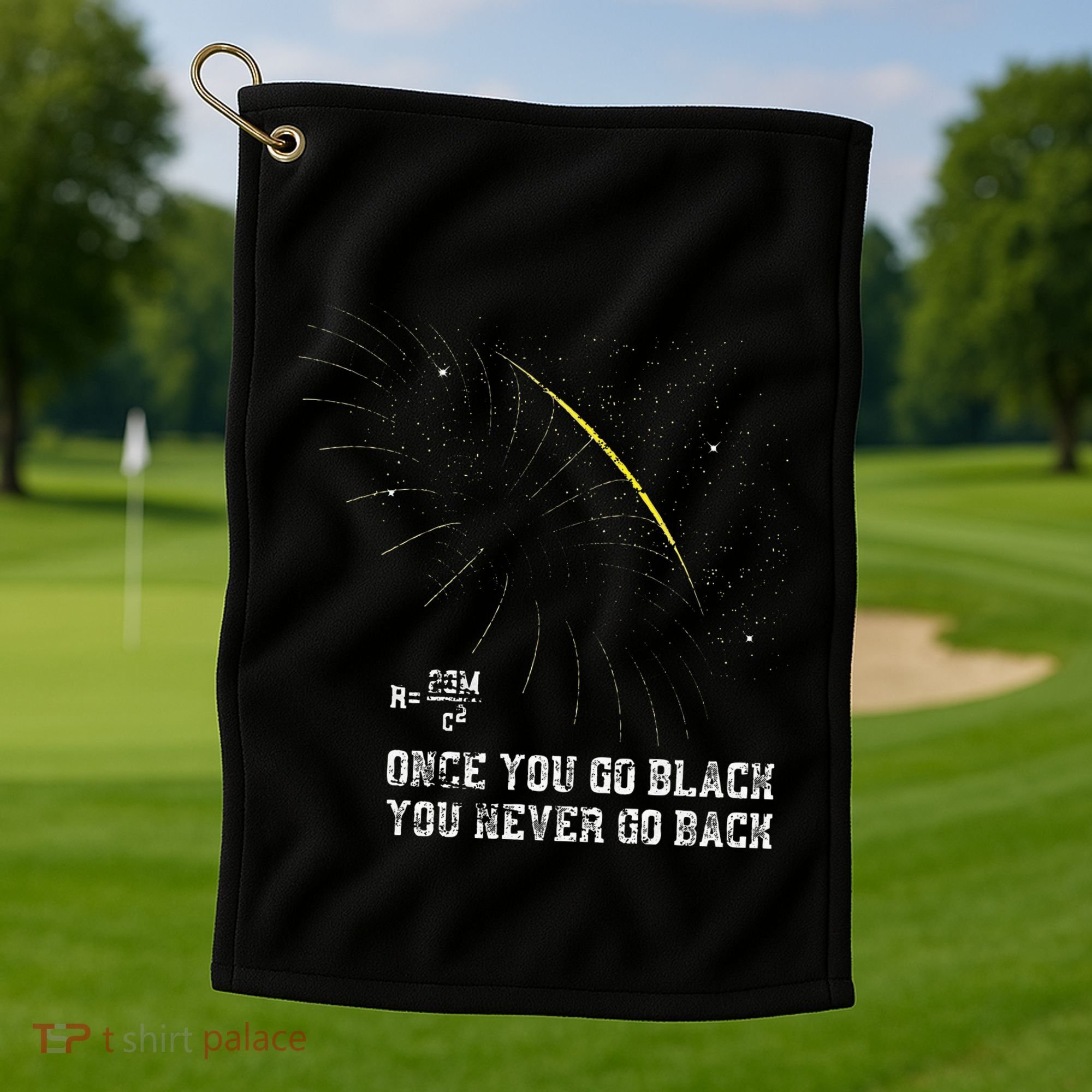 Funny Black Hole Physicist Gift Physics Golf Towel