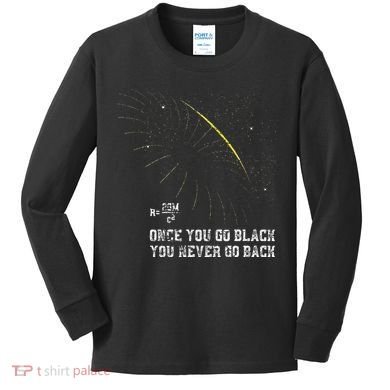 Funny Black Hole Physicist Gift Physics Kids Long Sleeve Shirt