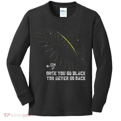 Funny Black Hole Physicist Gift Physics Kids Long Sleeve Shirt