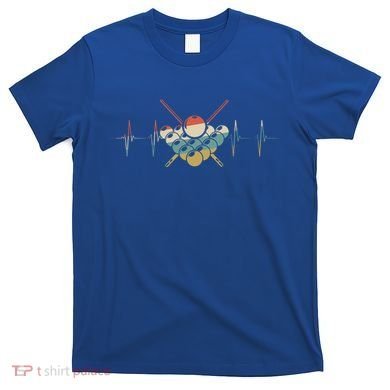 Fivepin Billiards Heartbeat Retro Ecg Ekg Gift T-Shirt
