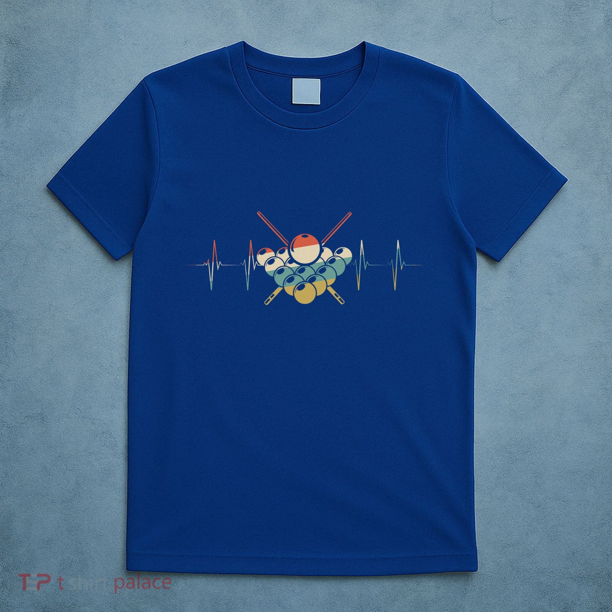 Fivepin Billiards Heartbeat Retro Ecg Ekg Gift T-Shirt