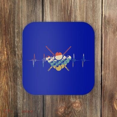 Fivepin Billiards Heartbeat Retro Ecg Ekg Gift Coaster