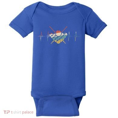 Fivepin Billiards Heartbeat Retro Ecg Ekg Gift Baby Bodysuit
