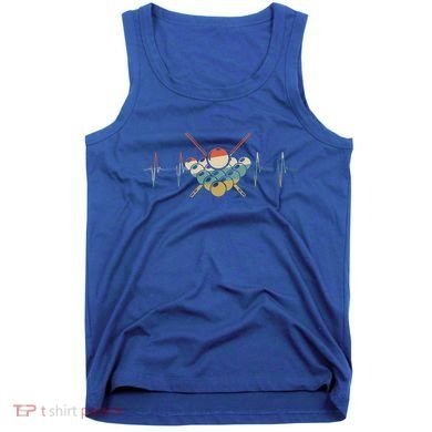 Fivepin Billiards Heartbeat Retro Ecg Ekg Gift Tank Top