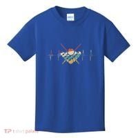 Fivepin Billiards Heartbeat Retro Ecg Ekg Gift Kids T-Shirt thumb 0