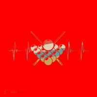 Fivepin Billiards Heartbeat Retro Ecg Ekg Gift Santa Hat thumb 1